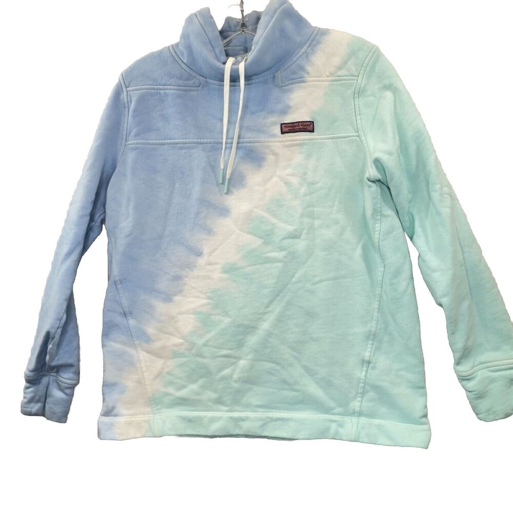 Vineyard Vines Womens Tie Dye Funnel Neck Shep Shirt Size XXS Oversized Pullover